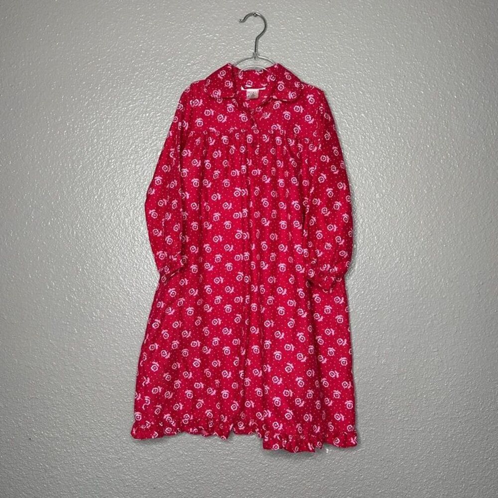 Pottery Barn Kids vintage floral flannel nightgown 4